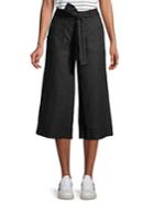 Lord And Taylor Separates Petite Self-tie Chambray Pants