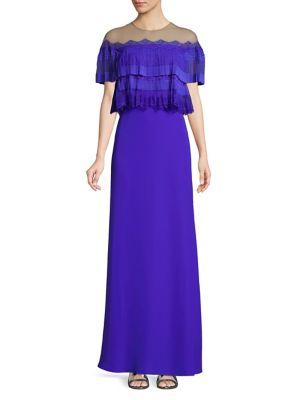 Tadashi Shoji Short-sleeve Illusion Dress