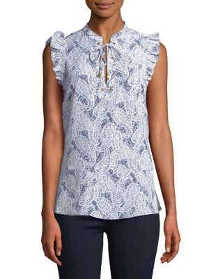 Michael Michael Kors Paisley Lace-up Top
