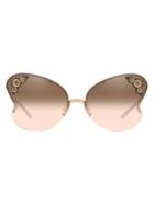 Coach Uptown 64mm Metal Butterfly Sunglasses