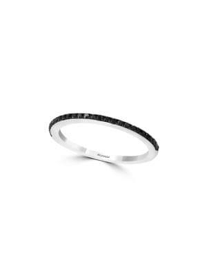 Effy 14k White Gold & Black Diamond Band Ring