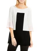 Vince Camuto Elbow-sleeve Colorblocked Blouse