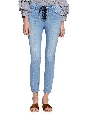 Sanctuary Robbie Lace Up Cropped Jeans