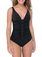 Profile By Gottex V-neck One-piece Swimsuit