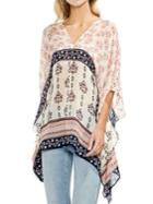 Vince Camuto Zen Bloom Tile Wildflower Poncho