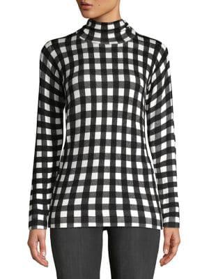 Context Gingham Long-sleeve Sweater