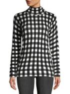 Context Gingham Long-sleeve Sweater