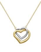 Lord & Taylor 14k Yellow Gold Interlocking Heart Necklace