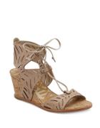 Dolce Vita Langly Leather Wedge Sandals