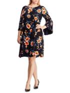Lauren Ralph Lauren Plus Plus Floral Bell-sleeve A-line Dress