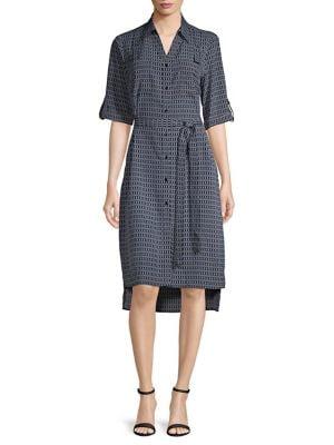 Jones New York Printed Button-front Dress