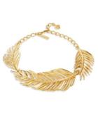 Oscar De La Renta Palm Leaf Collar Necklace