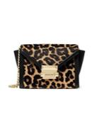 Michael Michael Kors Whitney Faux-fur Leopard-printed Leather Bag
