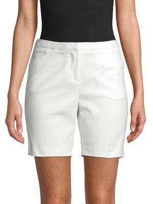 Vince Camuto Petite Buttoned Cotton Blend Shorts