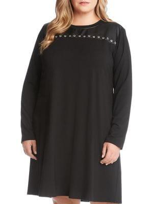 Karen Kane Plus Studded A-line Dress