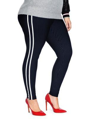 City Chic Plus Varsity Striped Pants