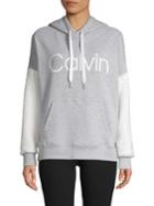 Calvin Klein Performance Faux Fur-trim Cotton-blend Hoodie