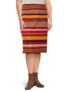 Lord & Taylor Plus Striped Pencil Skirt