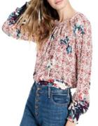 Lucky Brand Floral-print Long-sleeve Top