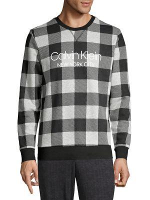 Calvin Klein Buffalo Plaid Stretch Sweatshirt