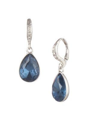 Givenchy Rhodium-plated And Glass Stone Pear Drop Earrings