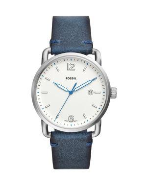 Fossil The Commuter Three-hand Date Leather Analog Watch