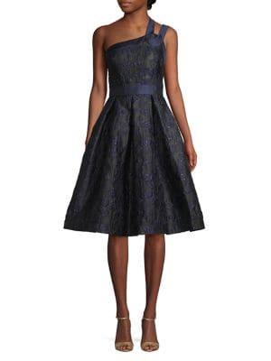 Nicole Bakti One-shoulder Fit-&-flare Dress