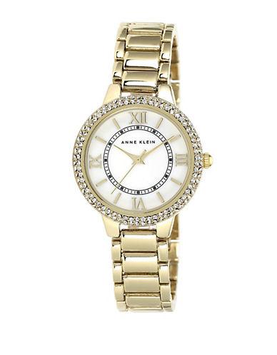 Anne Klein Ladies' Gold-tone & Swarovski Crystal Quartz Watch