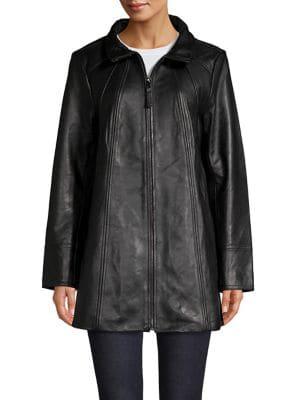 Jones New York Oversize Leather Jacket