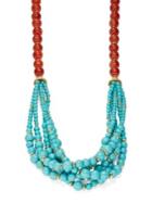 Kenneth Jay Lane Two-toned Multi-row Layered Beaded Necklace