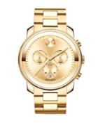 Movado Bold Goldtone Ip Stainless Steel Chronograph Bracelet Watch