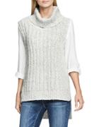 Two By Vince Camuto Sleeveless Turtleneck Knit Pullover