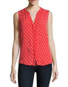 B Collection By Bobeau Patterned Sleeveless Top