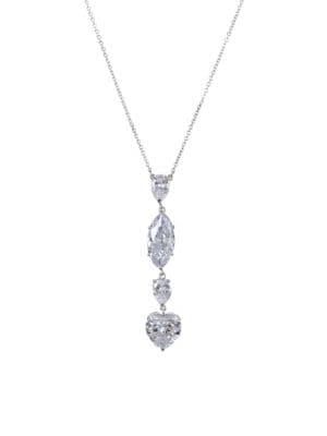 Nina Kolina White Crystal Y-necklace