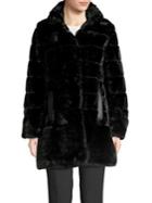 Jones New York Quilted Faux-fur Coat