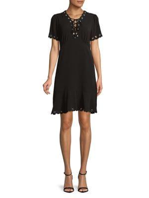 Michael Michael Kors Lace-up Grommet Dress