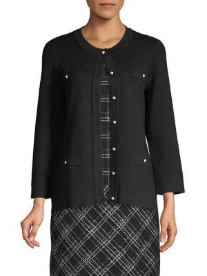 Karl Lagerfeld Paris Button-front Cotton-blend Cardigan