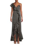 Jill Jill Stuart Ruffle Printed One-shoulder Dress