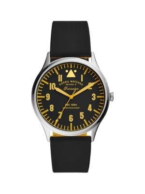 Fossil Forrester Stainless Steel & Silicone-strap 3-hand Watch