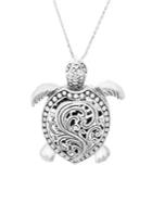 Lord & Taylor 925 Sterling Silver Beaded Turtle Pendant