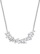 Sonatina 14k White Gold & Princess & Baguette-cut Diamond Pendant Necklace