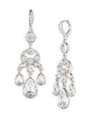 Givenchy Crystal Silvertone Chandelier Earrings