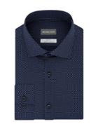 Michael Kors Slim-fit Printed Stretch Dress Shirt