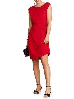 Brooks Brothers Red Fleece Side Tie Shift Dress