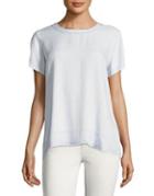 Two By Vince Camuto Frayed Crewneck Top