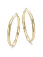 Design Lab Lord & Taylor Snake-embossed Hoop Earrings