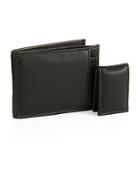 Black Brown Three For One Leather Wallet Set