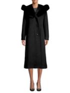 Sofia Cashmere Wool & Cashmere Dyed Fox Fur-trimmed Coat