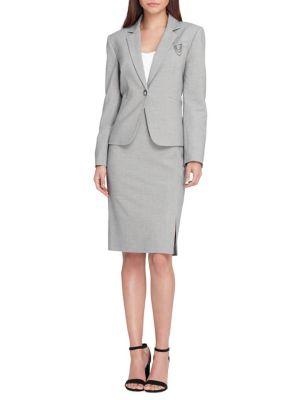 Tahari Arthur S. Levine Chain Pin Jacket And Skirt Suit