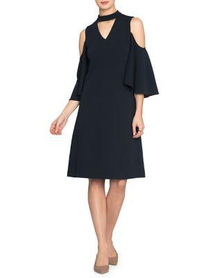 Nic+zoe Textured Cold-shoulder Dress